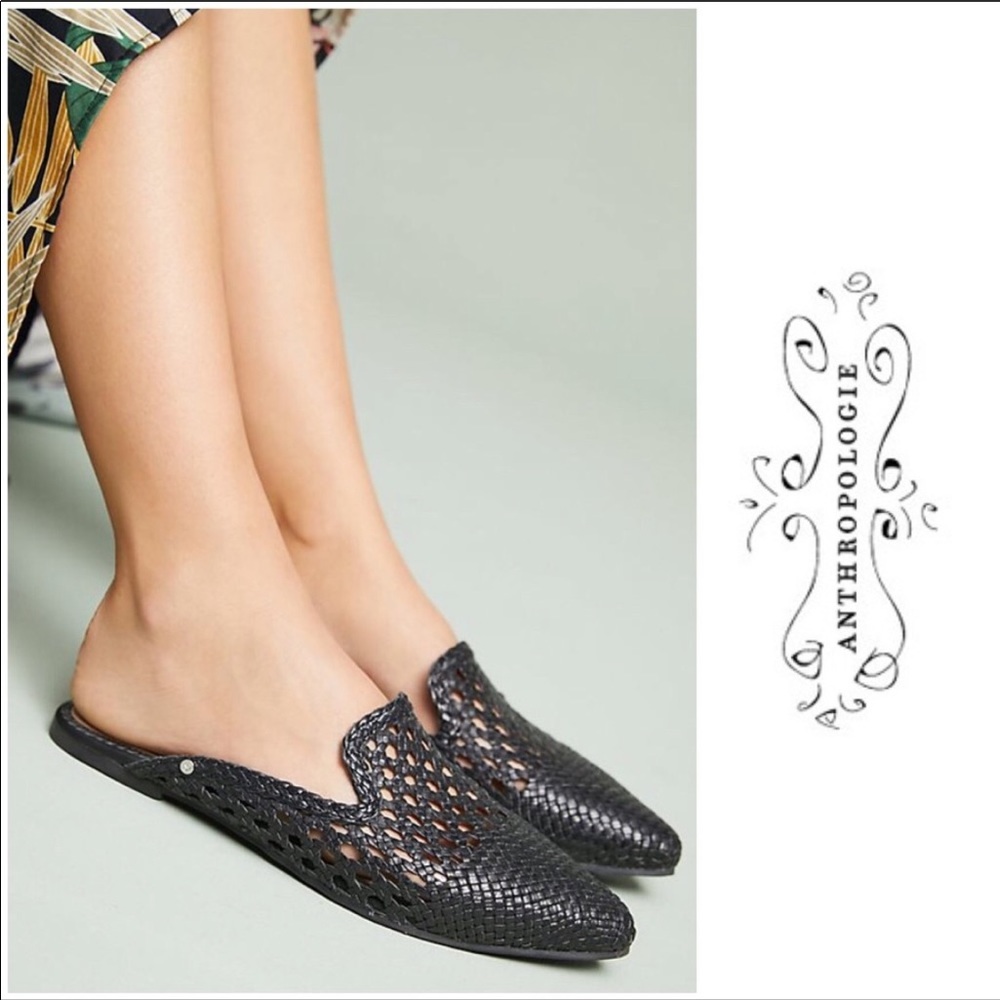 Sam Edelman Mules Slides Black Leather - Cute!